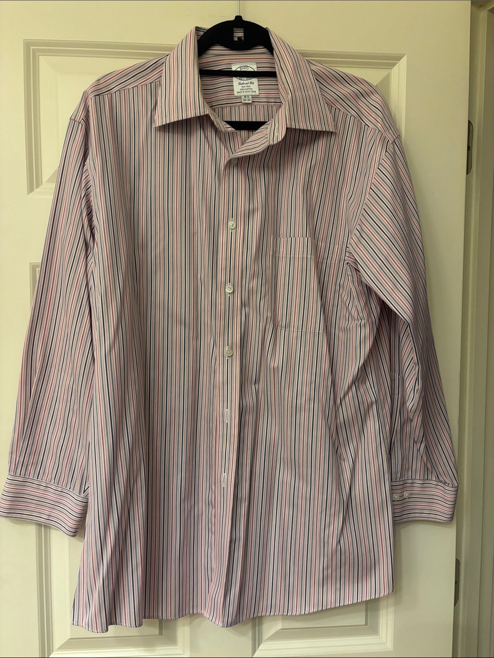 Enro Pink and Blue Multi-Stripe Dress Shirt